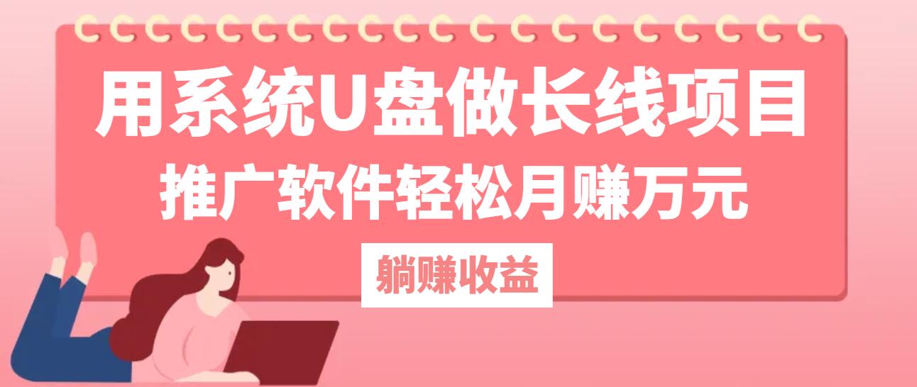 用系统U盘做长线项目，推广软件轻松月赚万元_菜菜笔记