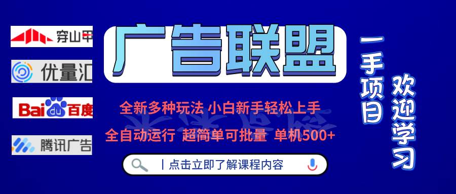（13258期）广告联盟 全新多种玩法 单机500+  全自动运行  可批量运行_菜菜笔记