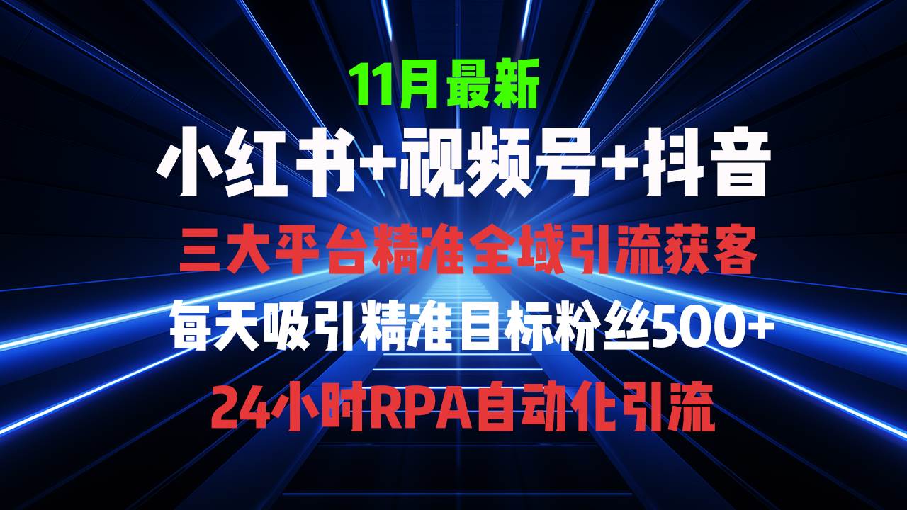 （13259期）全域多平台引流私域打法，小红书，视频号，抖音全自动获客，截流自…_菜菜笔记