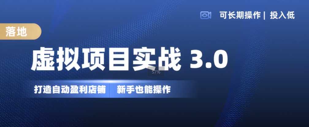 虚拟项目实战3.0，打造自动盈利店铺，可长期操作投入低，新手也能操作_菜菜笔记