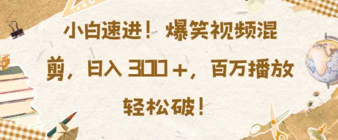 小白速进，爆笑视频混剪，日入3张，百万播放轻松破【揭秘】_菜菜笔记
