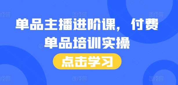 单品主播进阶课，付费单品培训实操，46节完整+话术本_菜菜笔记