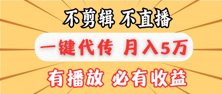 （13555期）不剪辑不直播，一键代发，月入5万懒人必备，我出视频你来发_菜菜笔记