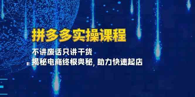 拼多多实操课程：不讲废话只讲干货, 揭秘电商终极奥秘,助力快速起店_菜菜笔记