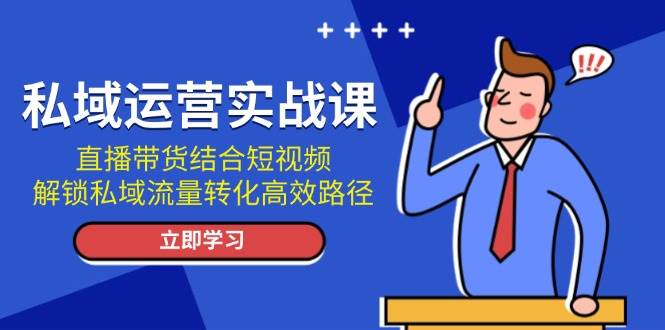 私域运营实战课：直播带货结合短视频，解锁私域流量转化高效路径_菜菜笔记