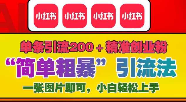 12月底小红书”简单粗暴“引流法，单条引流200+精准创业粉_菜菜笔记