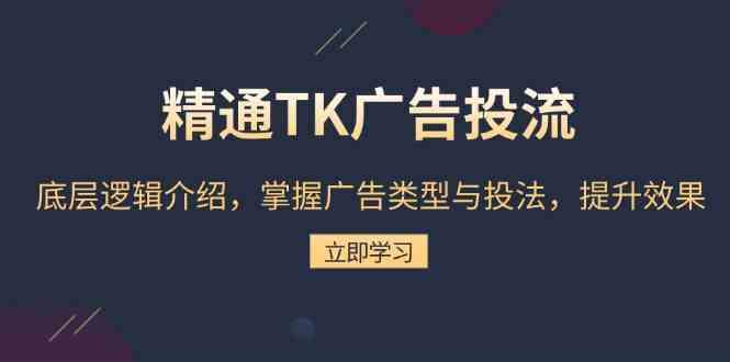 精通TK广告投流：底层逻辑介绍，掌握广告类型与投法，提升效果_菜菜笔记