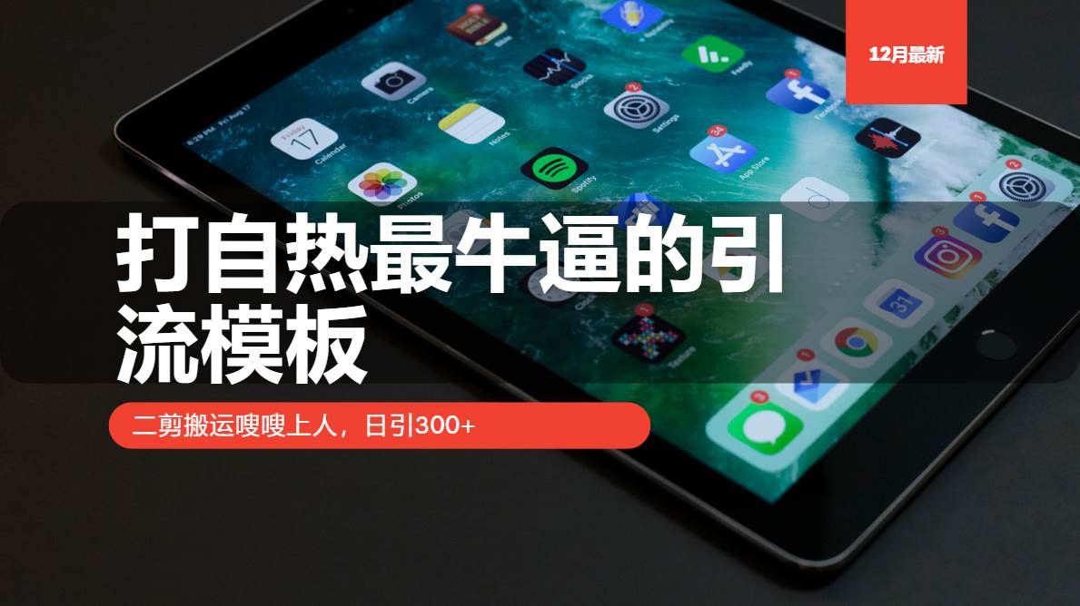 （13654期）打自热最牛逼的引流模板，二剪搬运嗖嗖上人，日引300+_菜菜笔记