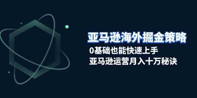 亚马逊海外掘金策略，0基础也能快速上手，亚马逊运营月入十万秘诀_菜菜笔记