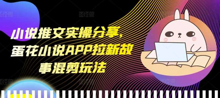 小说推文实操分享，蛋花小说APP拉新故事混剪玩法_菜菜笔记