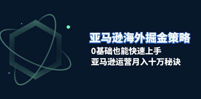 （13644期）亚马逊海外掘金策略，0基础也能快速上手，亚马逊运营月入十万秘诀_菜菜笔记