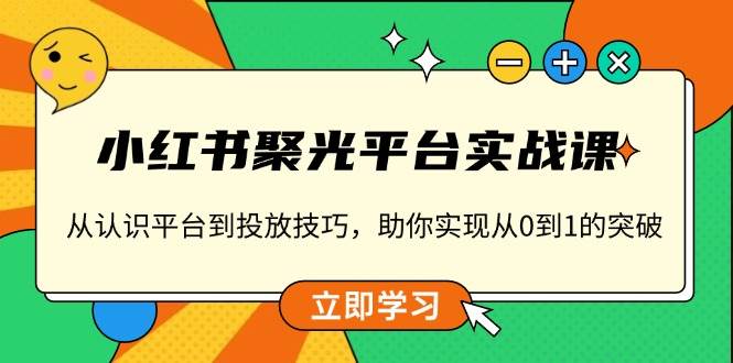 （13775期）小红书 聚光平台实战课，从认识平台到投放技巧，助你实现从0到1的突破_菜菜笔记