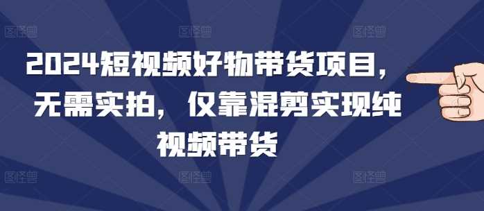 2024短视频好物带货项目，无需实拍，仅靠混剪实现纯视频带货_菜菜笔记