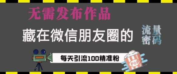藏在微信朋友圈的流量密码，无需发布作品，单日引流100+精准创业粉【揭秘】_菜菜笔记