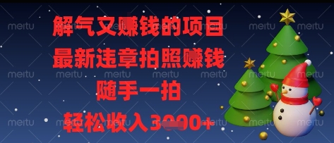解气又挣钱的项目，最新违章拍照挣钱，随手一拍，轻松收入多张【揭秘】_菜菜笔记
