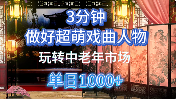 用Ai制作Q版戏剧人物手把手教你吃透中老年经济，5分钟一个成品，多渠道变现_菜菜笔记