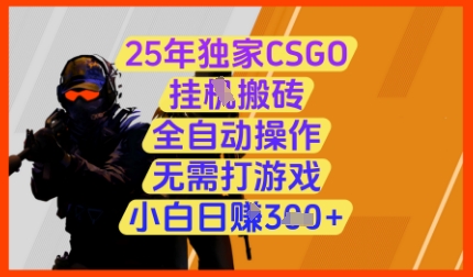 25年独家CSGO挂G搬砖，全自动操作，无需打游戏，小白日入3张+【揭秘】_菜菜笔记