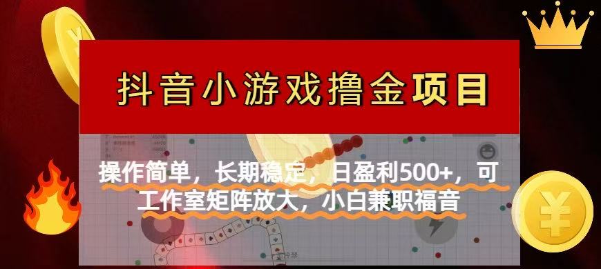 【抖音小游戏发行人计划项目】操作简单，长期稳定，日盈利500+，可工作…_菜菜笔记