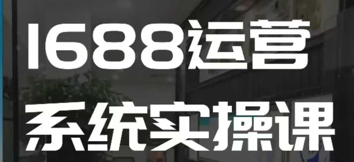 1688高阶运营系统实操课，快速掌握1688店铺运营的核心玩法_菜菜笔记