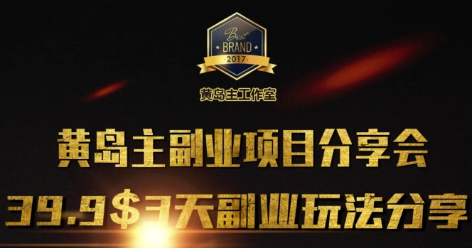 黄岛主副业分享会1期：3天3个副业玩法，速度上车_菜菜笔记