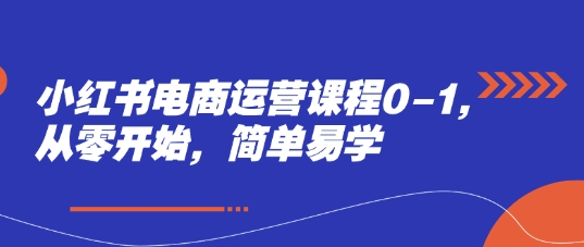 小红书电商运营课程0-1，从零开始，简单易学_菜菜笔记