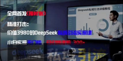 精准打击：价值3980的DeepSeek私域引流实操课，小白实操无门槛，日引精准粉300+_菜菜笔记
