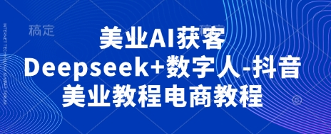 美业AI获客Deepseek+数字人-抖音美业教程电商教程_菜菜笔记