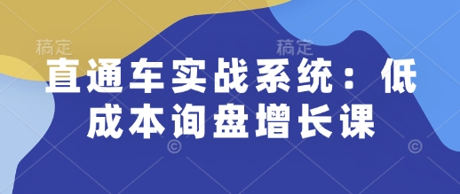 直通车实战系统：低成本询盘增长课，让个人通过技能实现升职加薪，让企业低成本获客，订单源源不断_菜菜笔记