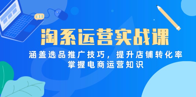淘系运营实战课，涵盖选品推广技巧，提升店铺转化率，掌握电商运营知识_菜菜笔记