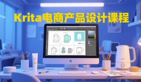 Krita电商产品设计课程，掌握从工具使用到创意落地的全链路设计能力_菜菜笔记