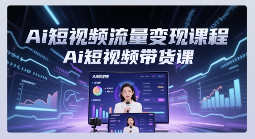 Ai短视频流量变现课程，Ai短视频带货课_菜菜笔记