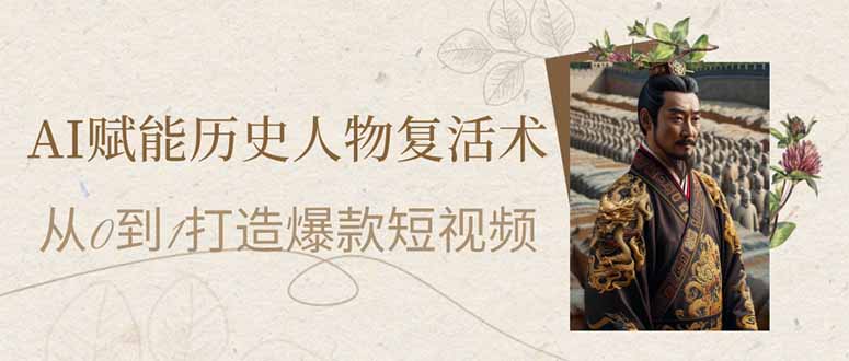 AI赋能历史人物复活术：从0到1打造爆款短视频_菜菜笔记