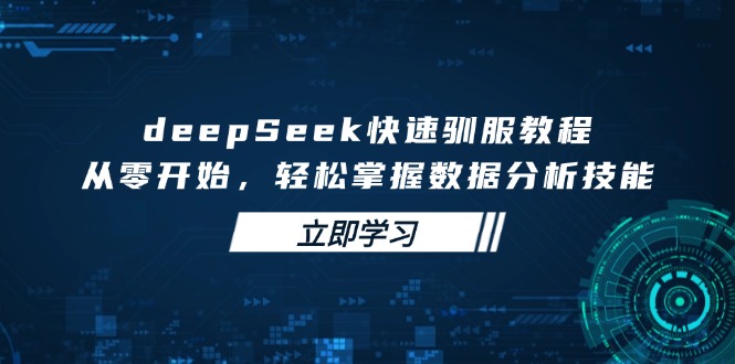 deepSeek快速驯服教程，从零开始，轻松掌握数据分析技能_菜菜笔记