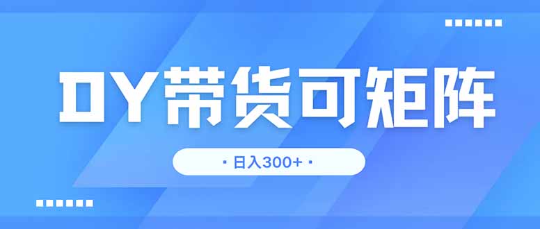 DY带货，日入300＋矩阵无上限_菜菜笔记