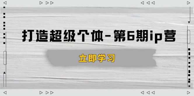 打造 超级个体-第6期ip营：商业认知,产品设计,成交演练,解决知识变现难题_菜菜笔记