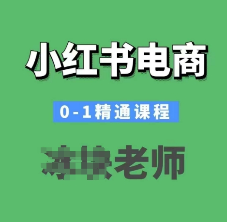 小红书电商0-1精通课程，小红书开店必学课程_菜菜笔记