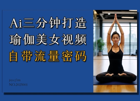 Ai3分钟打造瑜伽美女视频，自带流量密码_菜菜笔记