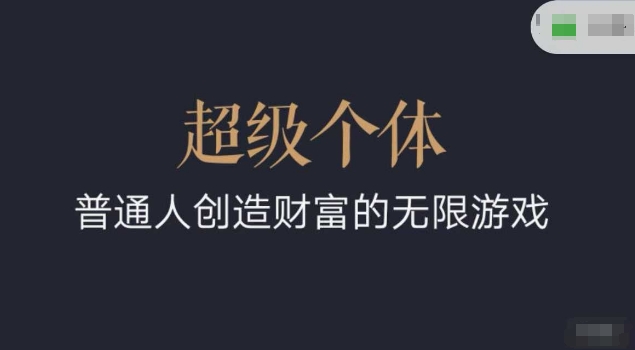 超级个体2024-2025翻盘指南，普通人创造财富的无限游戏_菜菜笔记
