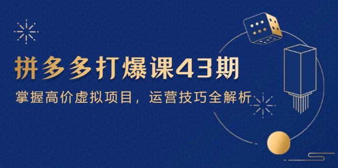 拼多多打爆课第 43 期，掌握高价虚拟项目，运营技巧全解析(15节_菜菜笔记