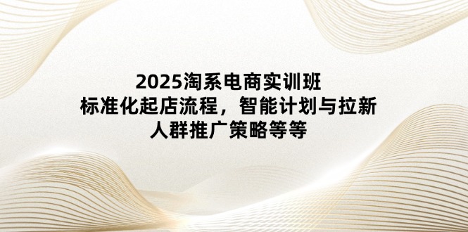 2025淘系电商实训班：标准化起店流程，智能计划与拉新，人群推广策略等等_菜菜笔记