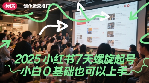 2025小红书7天螺旋起号，小白0基础也可以上手_菜菜笔记