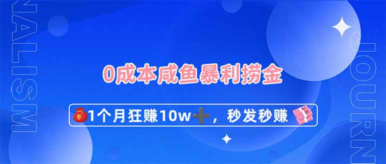 0成本闲鱼暴利捞金，1个月狂赚10W+，秒发秒赚新玩法_菜菜笔记