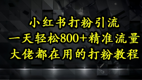 小红书打粉引流，一天轻松500+精准流量，大佬都在用的打粉教程_菜菜笔记