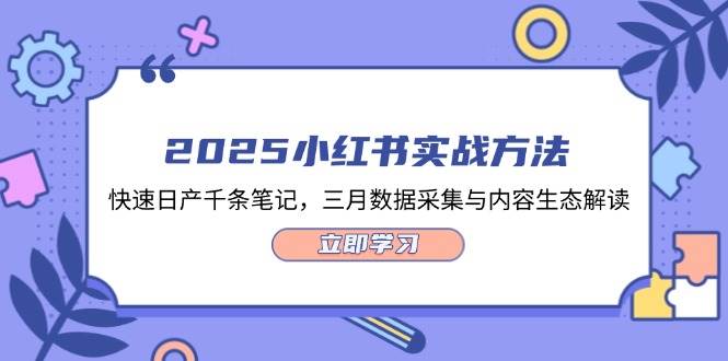 2025小红书实战方法，快速日产千条笔记，三月数据采集与内容生态解读_菜菜笔记
