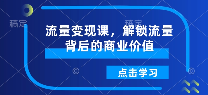 流量变现课，解锁流量背后的商业价值_菜菜笔记