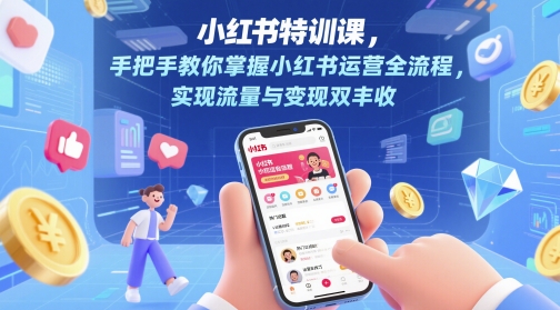 小红书特训课，手把手教你掌握小红书运营全流程，实现流量与变现双丰收_菜菜笔记