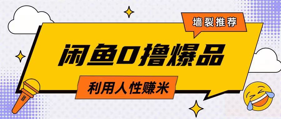 咸鱼0撸玩法利用人性售卖商品达到日挣2张的效果_菜菜笔记