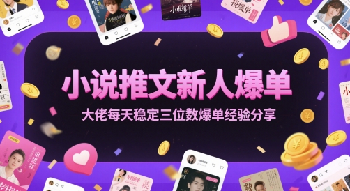 小说推文新人爆单大佬每天稳定三位数爆单经验分享_菜菜笔记
