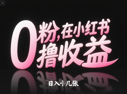0粉在小红书撸收益，日入几张_菜菜笔记