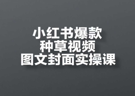 小红书爆款种草视频图文封面实操课，​开店、选品、引流、变现全流程_菜菜笔记